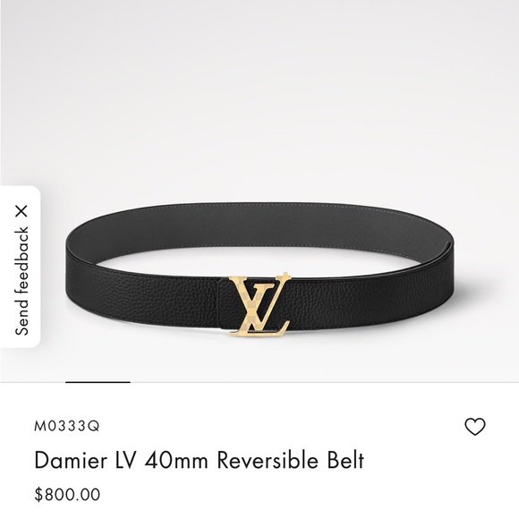 Louis Vuitton Damier LV 40mm Reversible Belt | 100% Authentic EUC Sz 100 - Picture 3 of 10